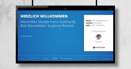 Foto Beispiel Welcome Screen Wilkommen